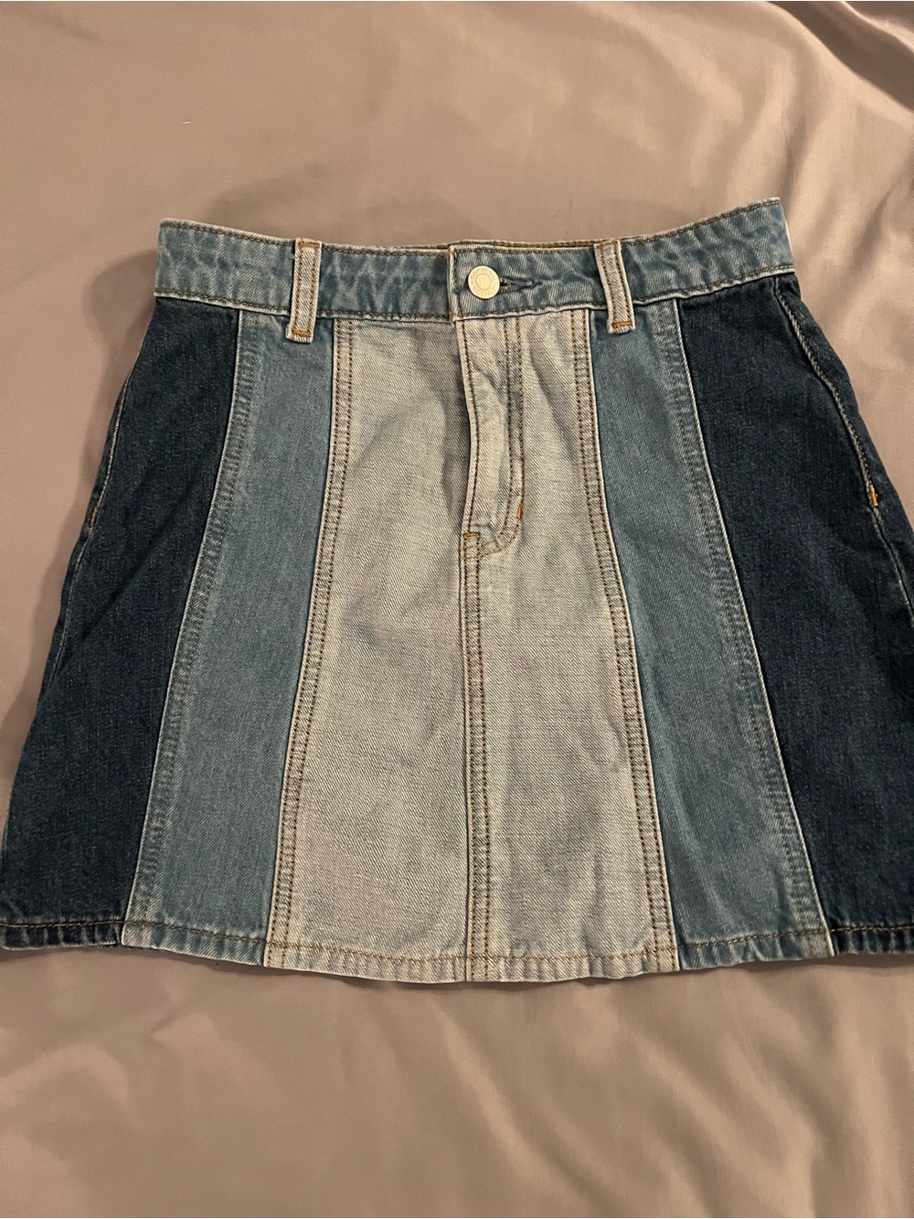 GAP Denim Mini Skirt in Multi Blue tones